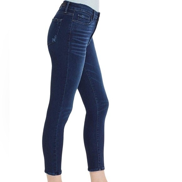 PAIGE Hoxton Crop size 28 Ankle Hibiscus Distressed - Picture 3 of 13